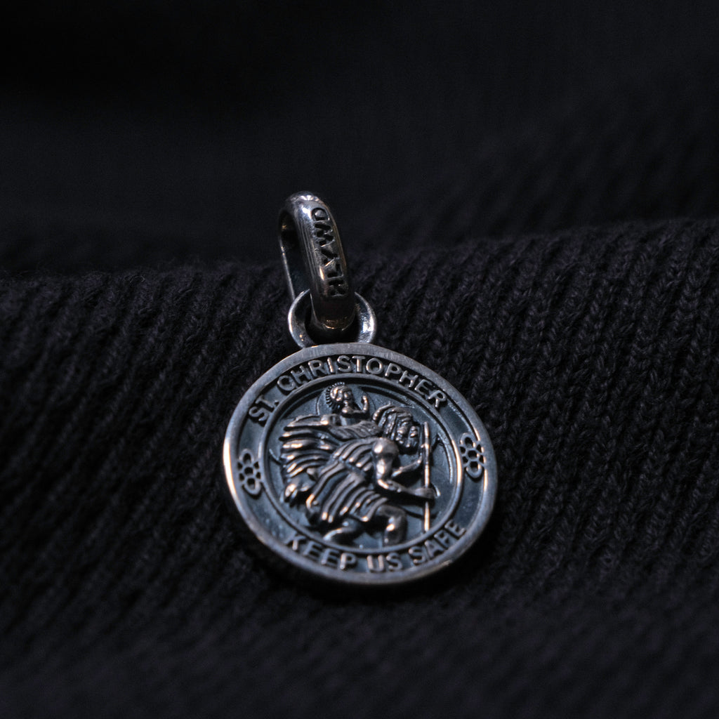 GOOD ART HLYWD Saint Christopher Pendant, Wheel & Wings