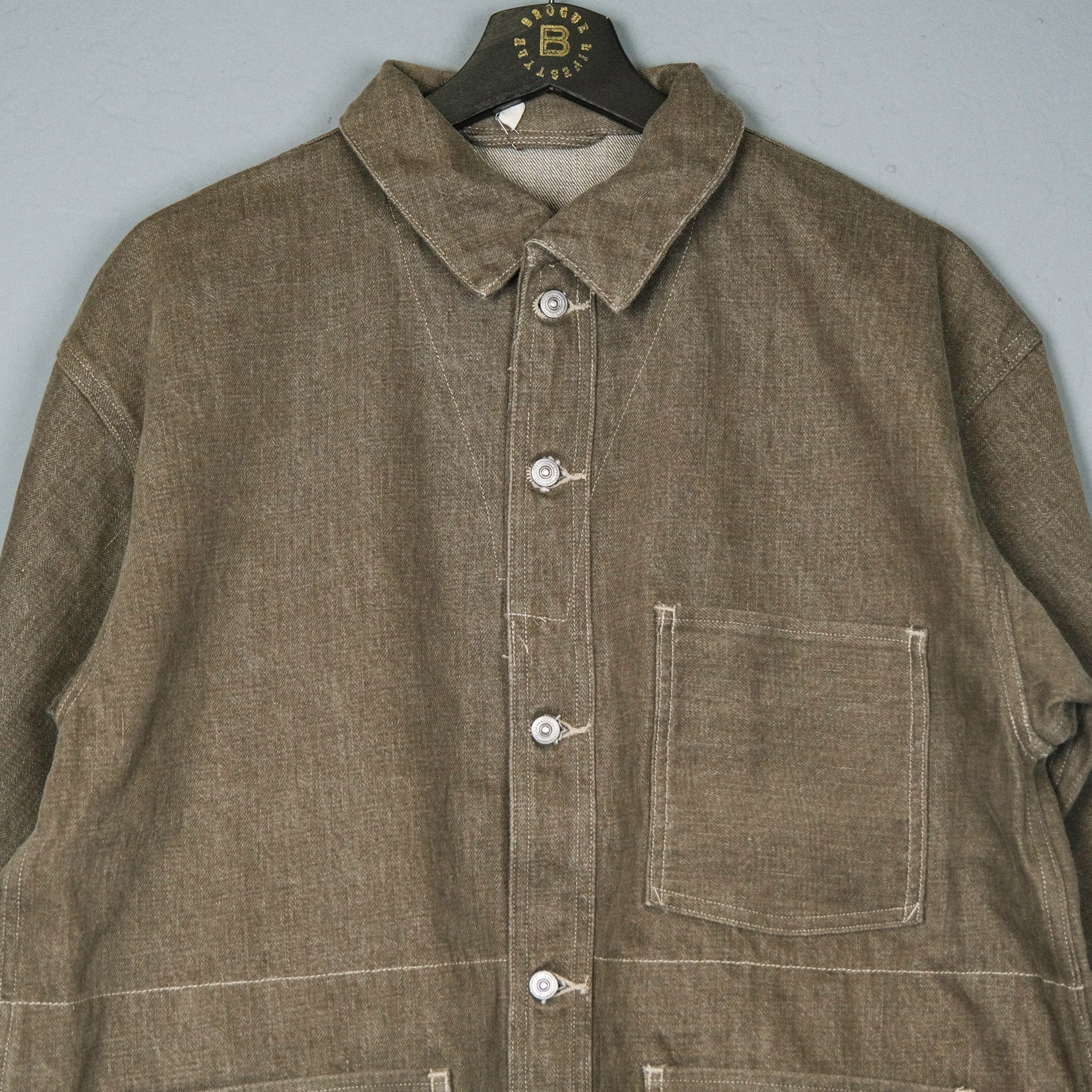 ジャケット・アウター OLD JOE CAMPCOLLAR MOULDER JACKET OLD JOE - CAMP COLLAR MOULDER JACKET - INDIGO – PHAETON