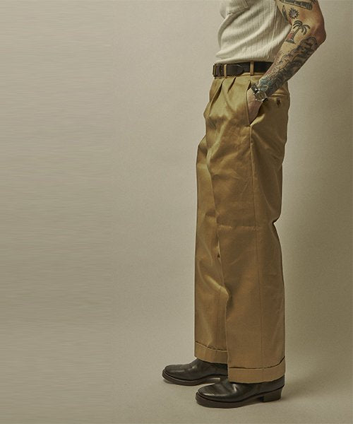 Belafonte Ragtime TLT Pleated Army Chino