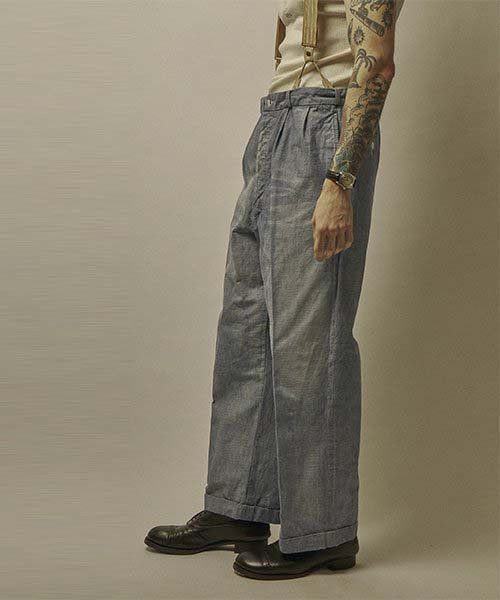 Belafonte Ragtime TLT Washed Blue Chambray Pleated Trousers