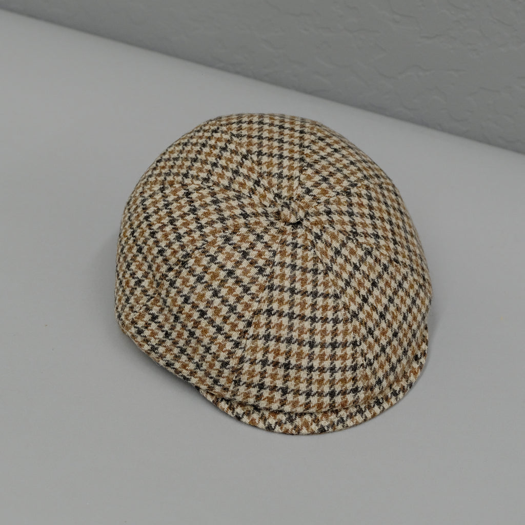 Cappellificio Biellese Houndstooth Wool Peaky Hat