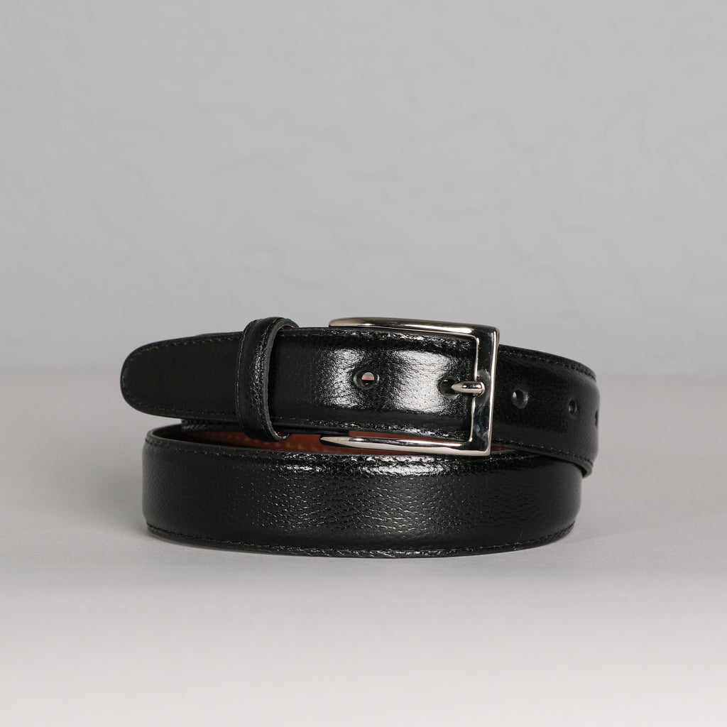 Alden Black Alpine Grain Dress Belt