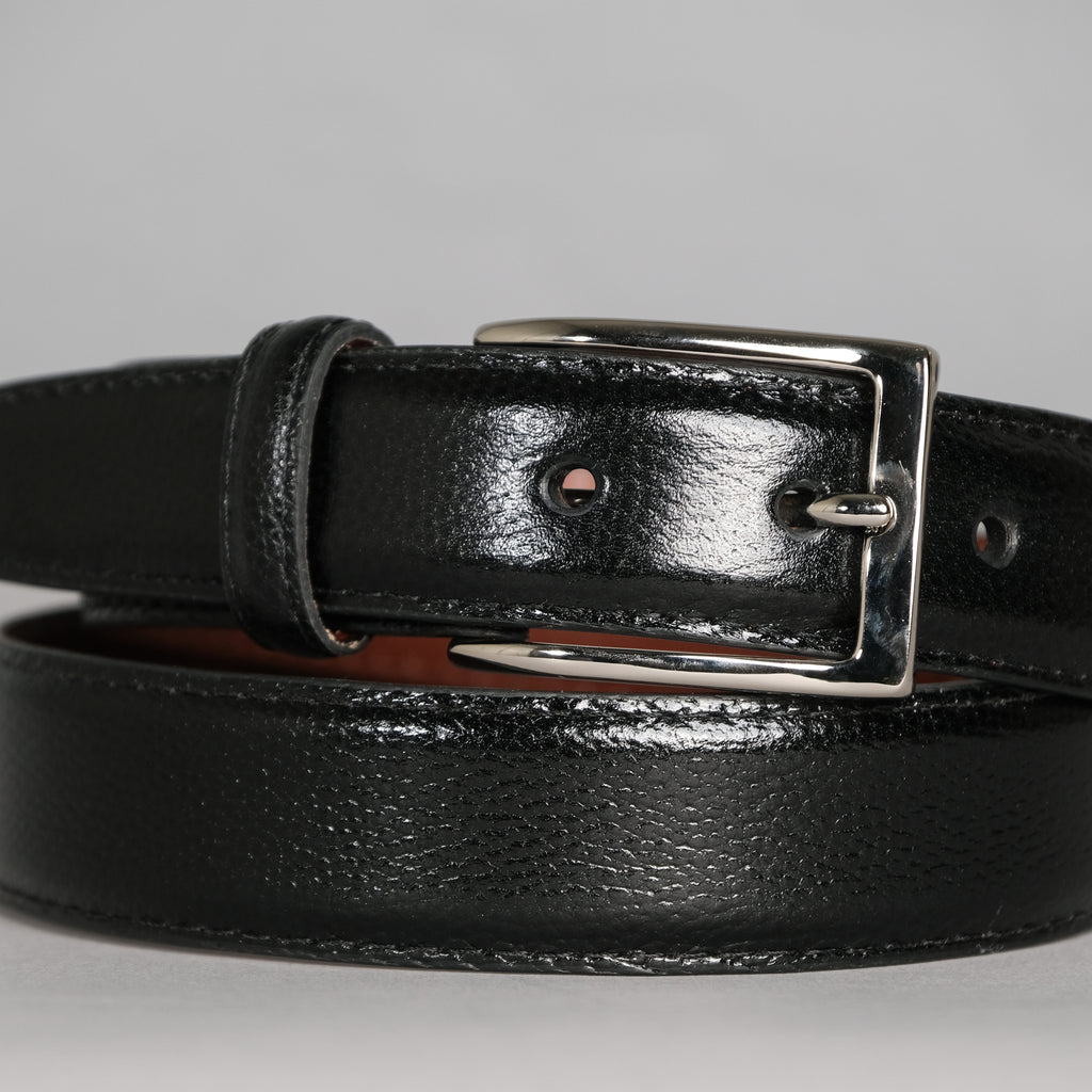 Alden Black Alpine Grain Dress Belt