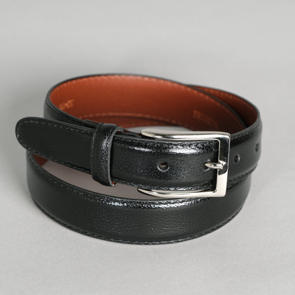 Alden Black Alpine Grain Dress Belt