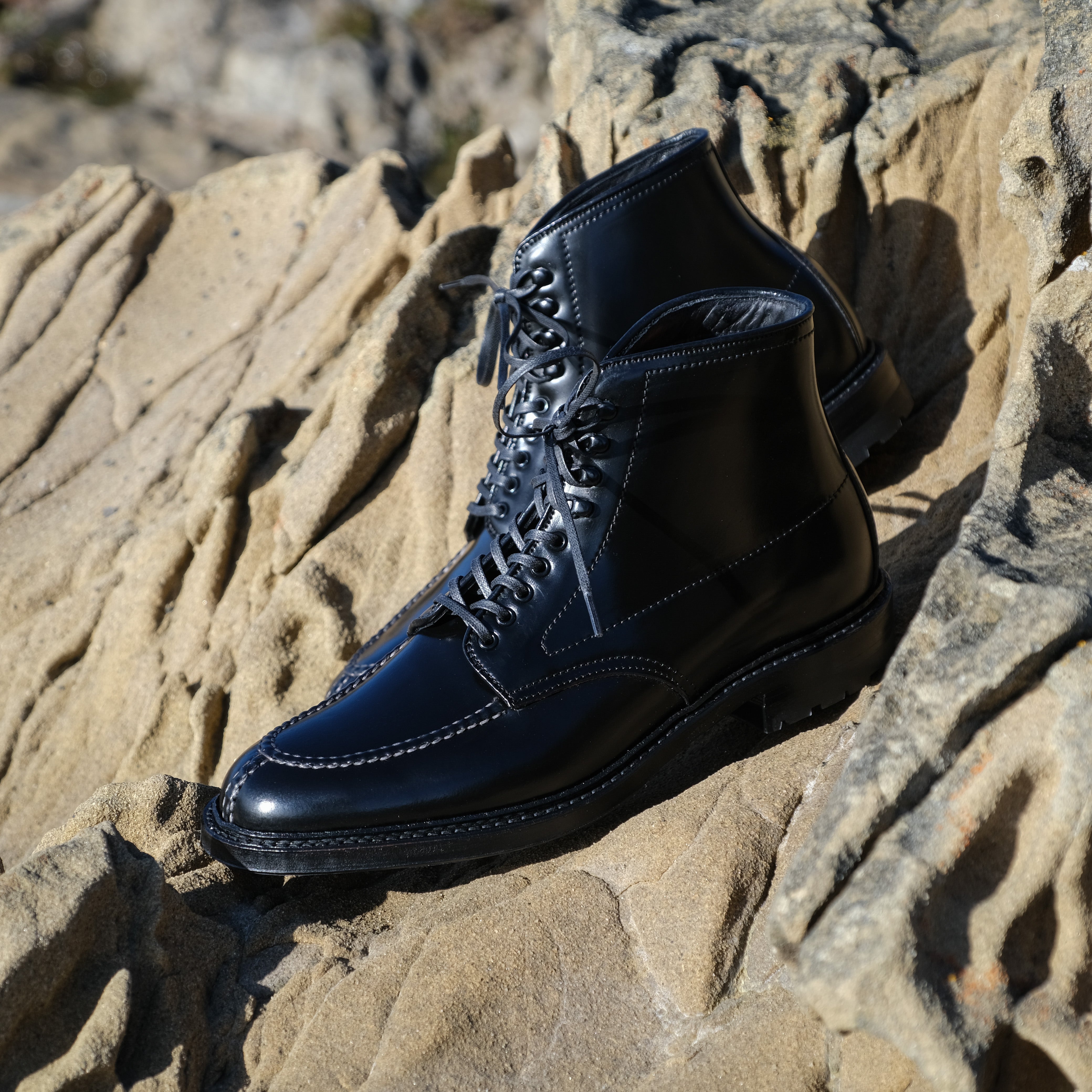 Alden x Brogue Black Tanker Boot コードバン