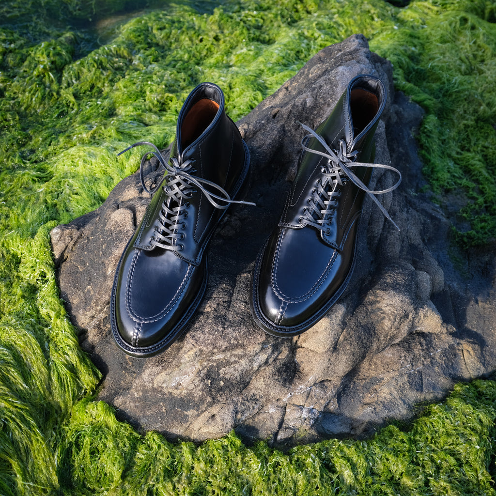 Alden x Brogue Black Tanker Boot