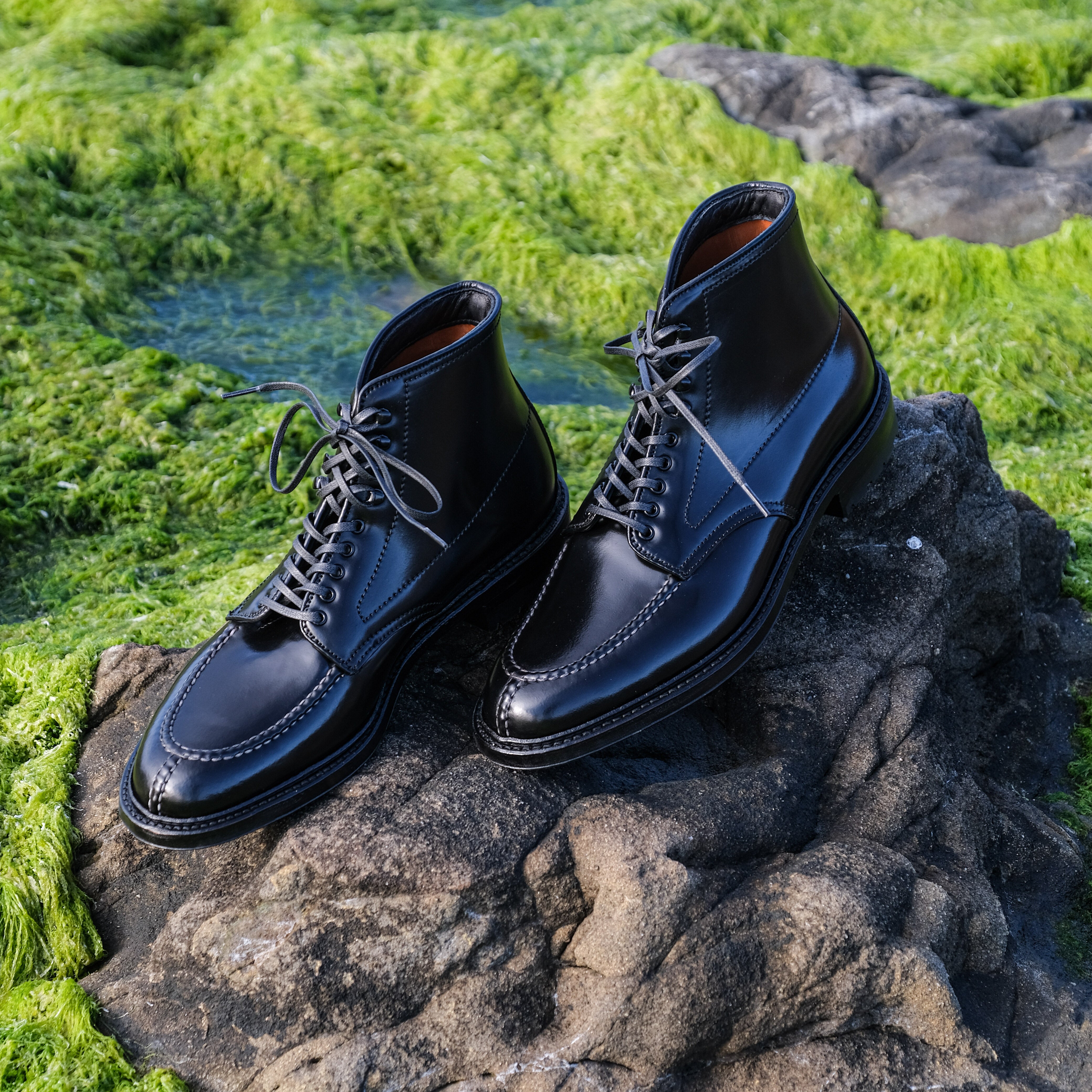 Alden x Brogue Black Tanker Boot コードバン