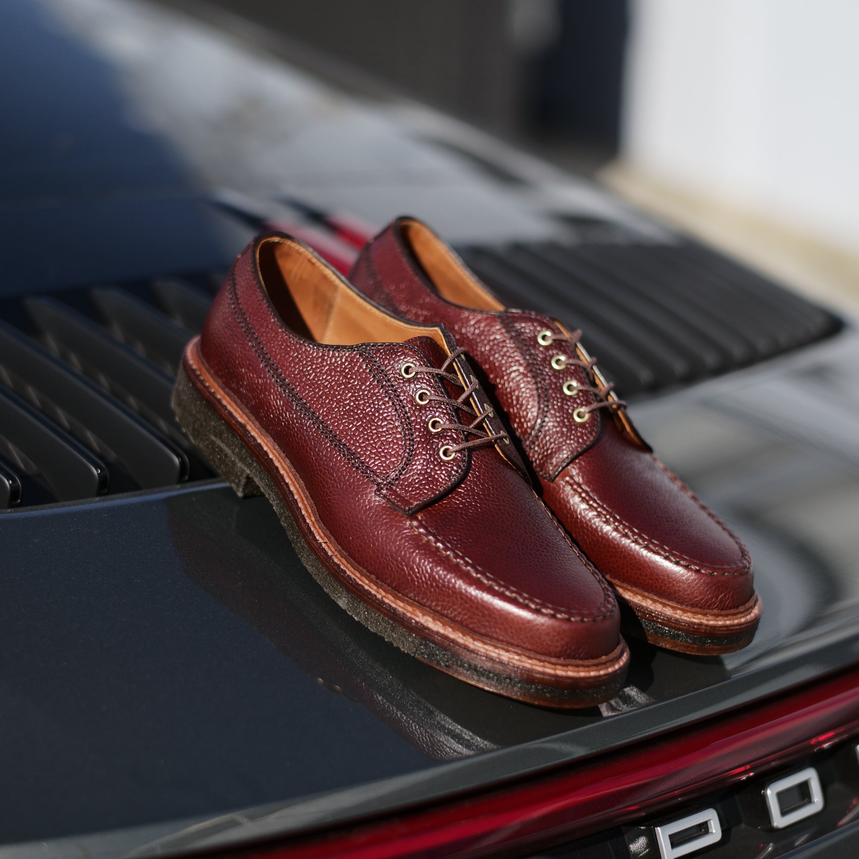 Ranger glossed-leather brogues