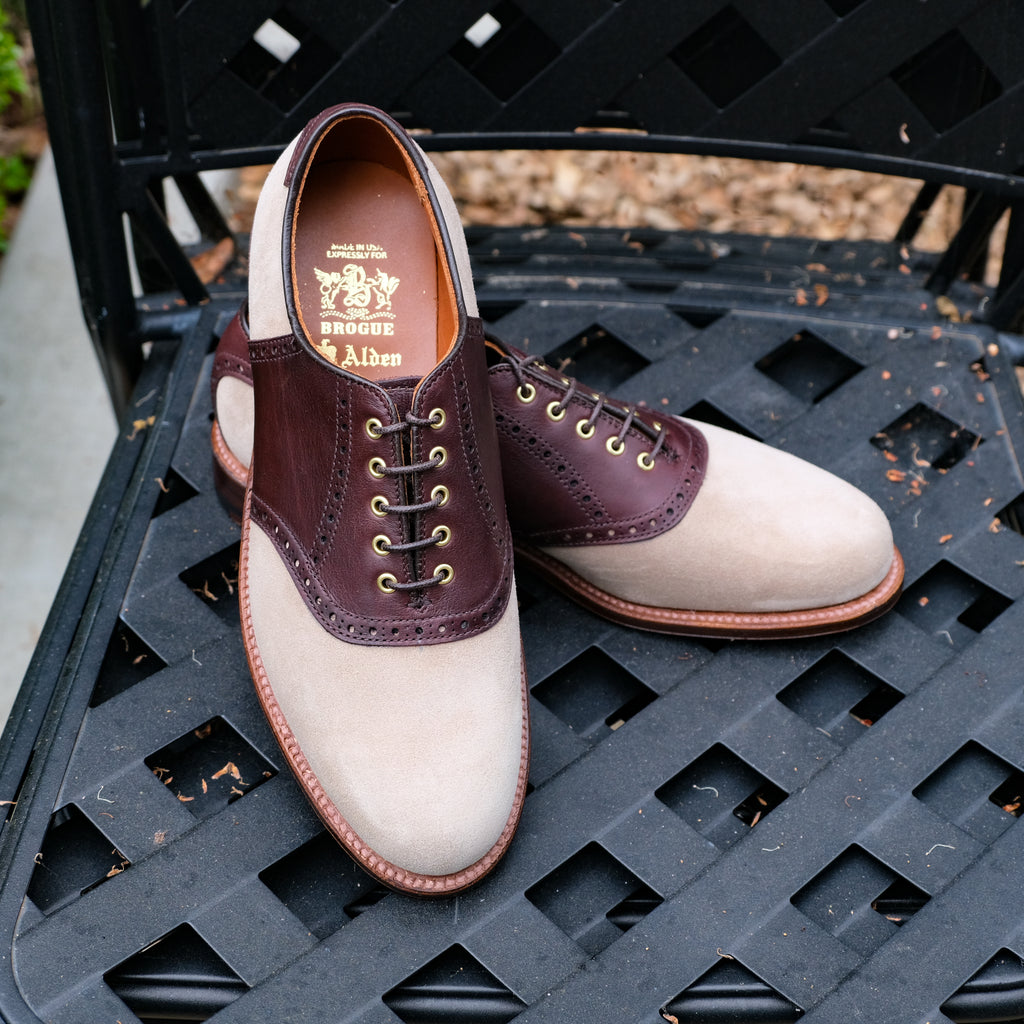 Alden x Brogue " Sinatra " Saddle Oxford