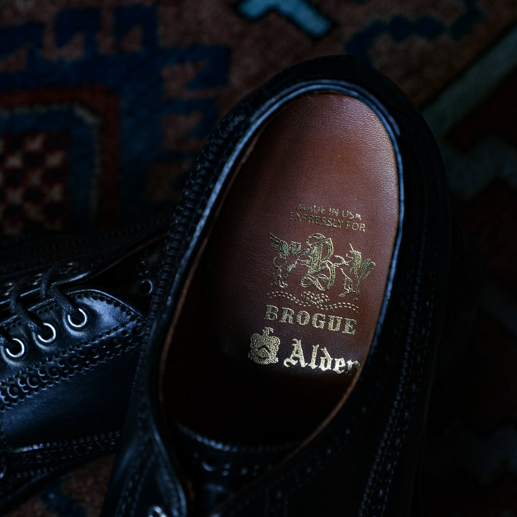 Alden x Brogue Masamune Blucher (Black Shell)