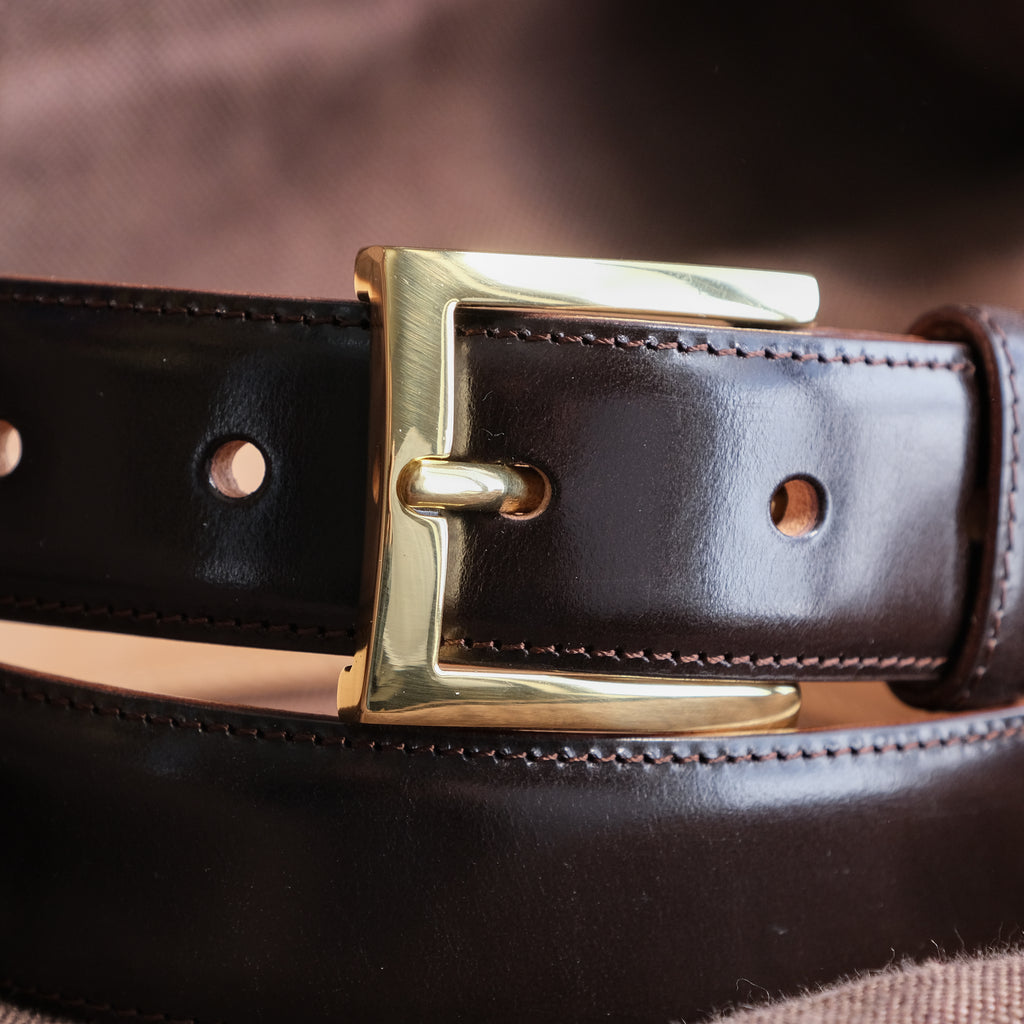 Kreis for Brogue Mocca Saddle Leather Belt