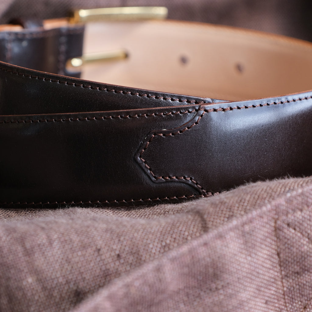 Kreis for Brogue Mocca Saddle Leather Belt