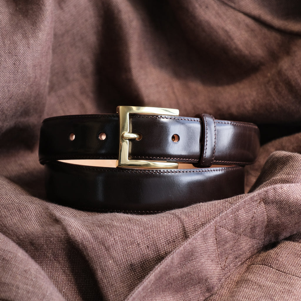 Kreis for Brogue Mocca Saddle Leather Belt