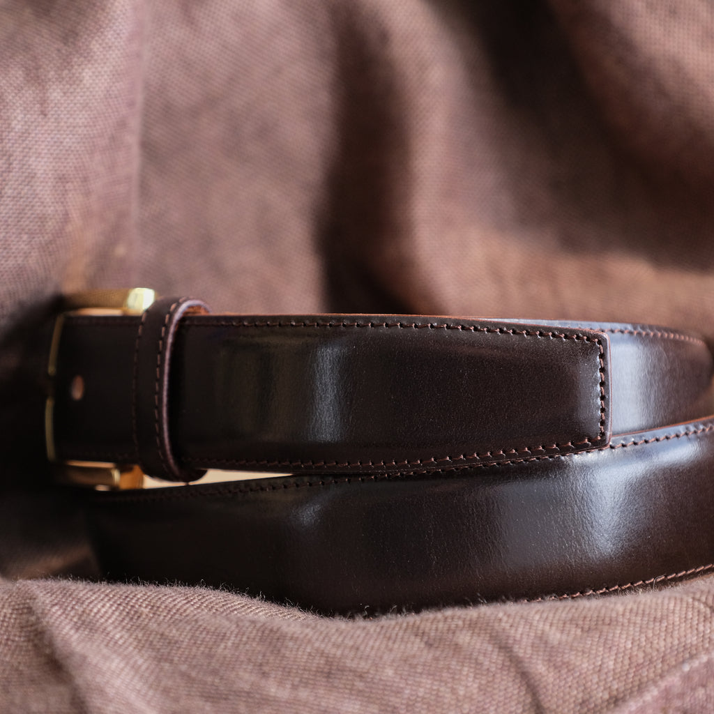 Kreis for Brogue Mocca Saddle Leather Belt