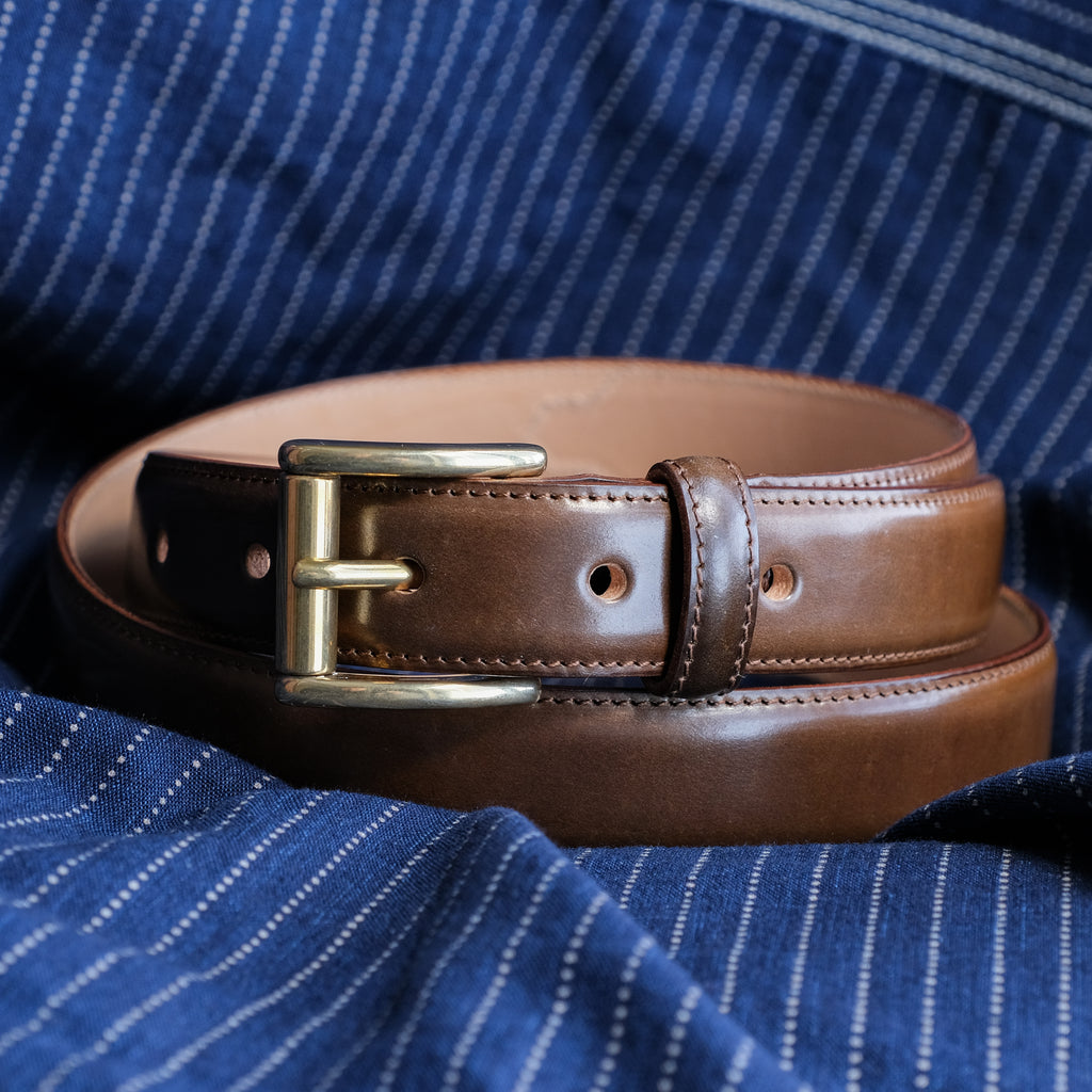 Kreis x Brogue Vintage Style 1'' Belt (Cognac Shell)
