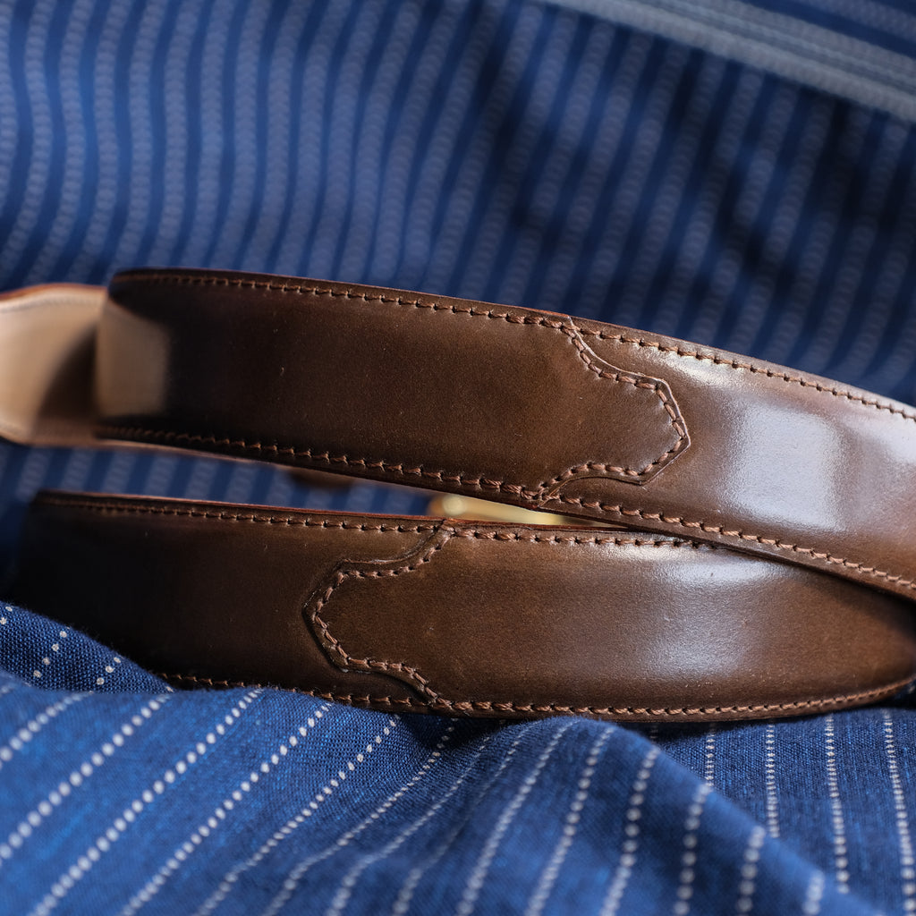 Kreis x Brogue Vintage Style 1'' Belt (Cognac Shell)