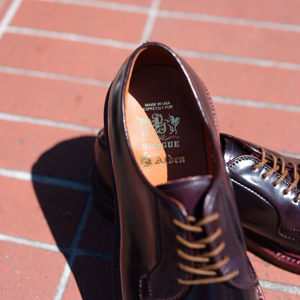 Alden x Brogue Plain Toe Blucher