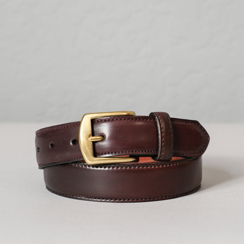 Alden Color 8 Shell Cordovan Belt (Brass Buckle)