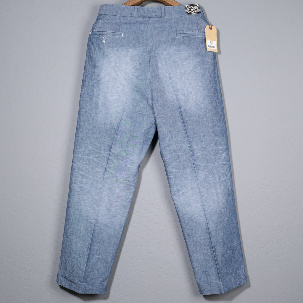 Belafonte Ragtime TLT Washed Blue Chambray Pleated Trousers