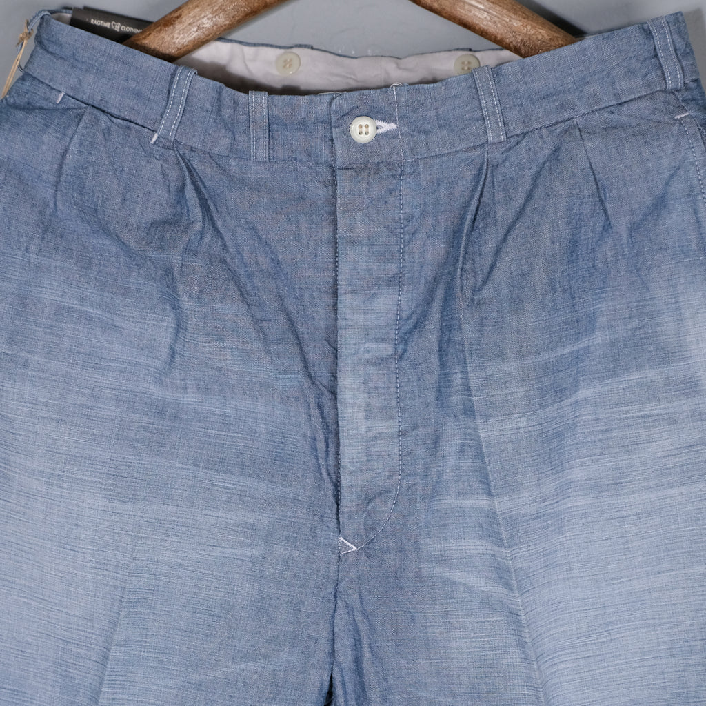 Belafonte Ragtime TLT Washed Blue Chambray Pleated Trousers