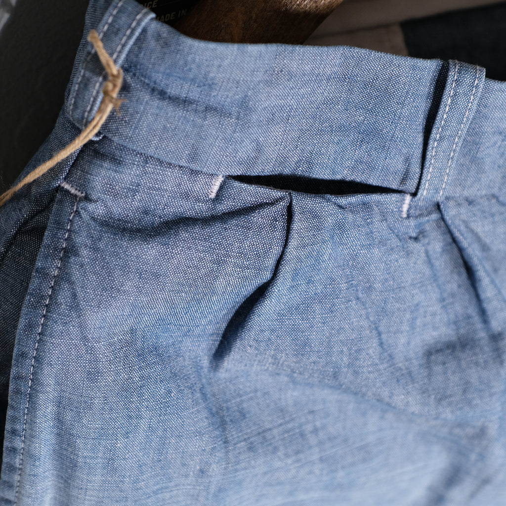 Belafonte Ragtime TLT Washed Blue Chambray Pleated Trousers