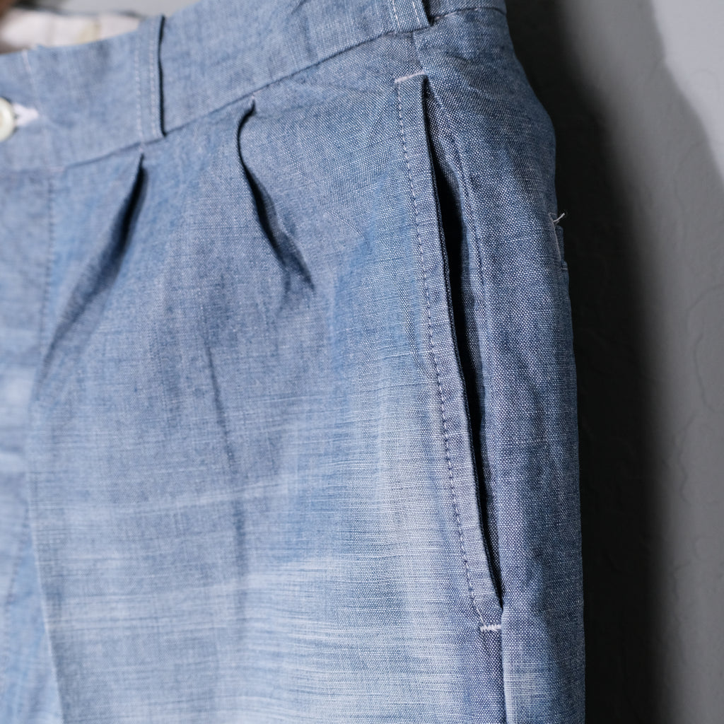 Belafonte Ragtime TLT Washed Blue Chambray Pleated Trousers