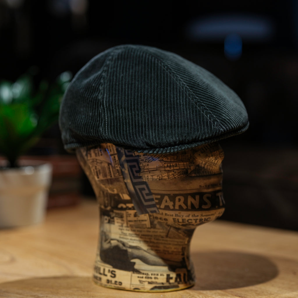 Cappellificio Biellese Olive Corduroy Driving Hat