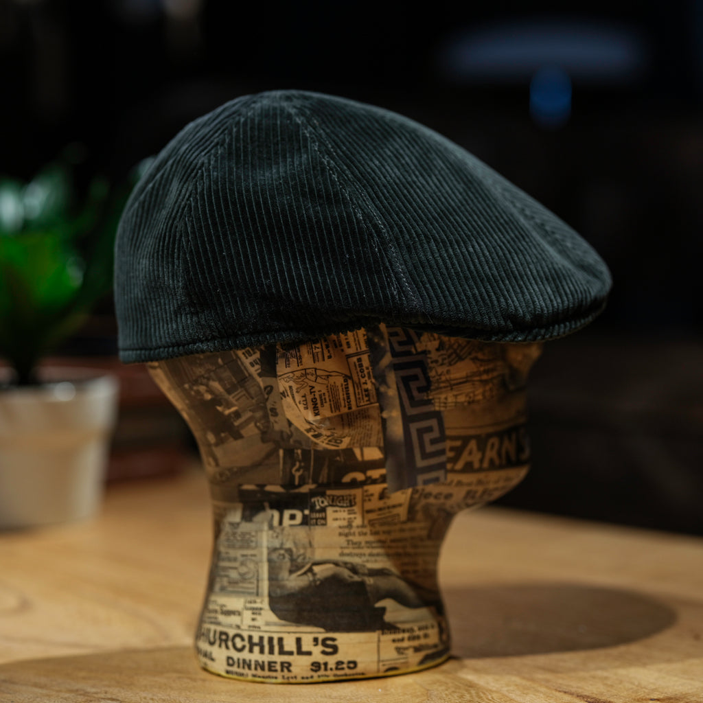 Cappellificio Biellese Olive Corduroy Driving Hat
