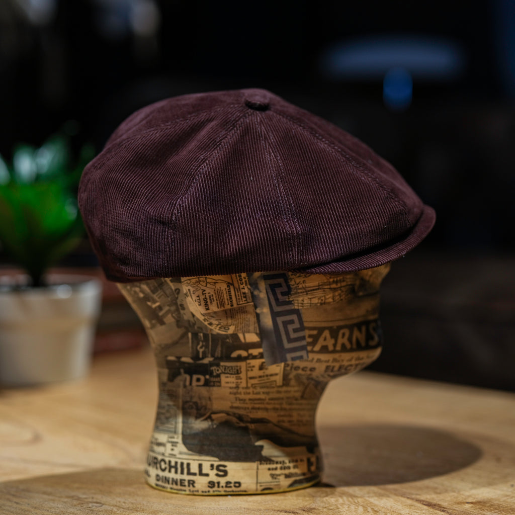 Cappellificio Biellese Brown Corduroy Peaky Hat
