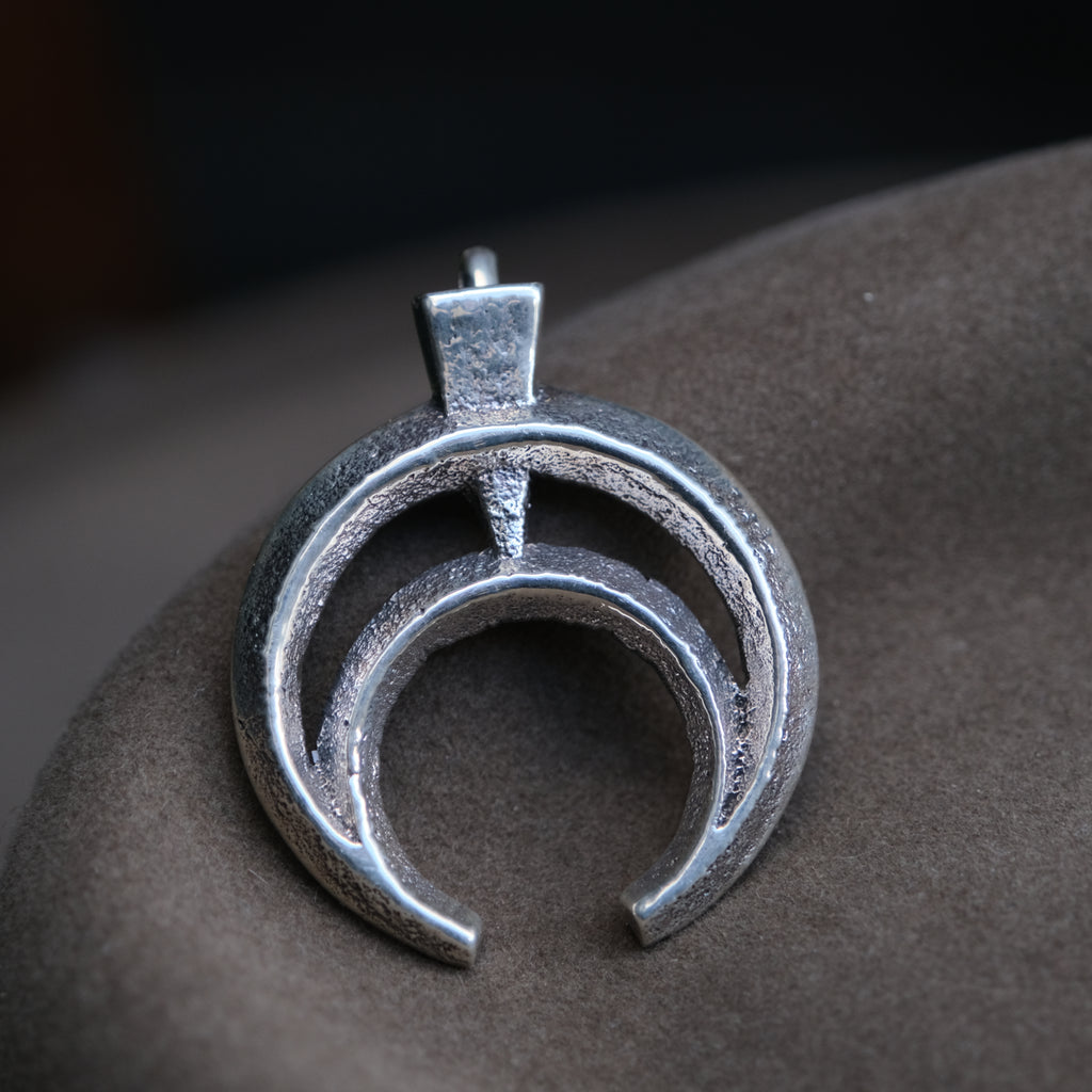 Navajo Sterling Silver Sandcast Pendant