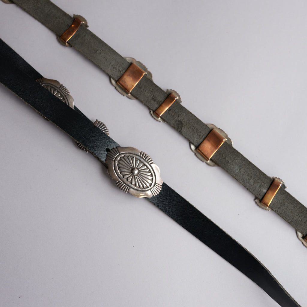 Navajo Style Leather Concho Belt