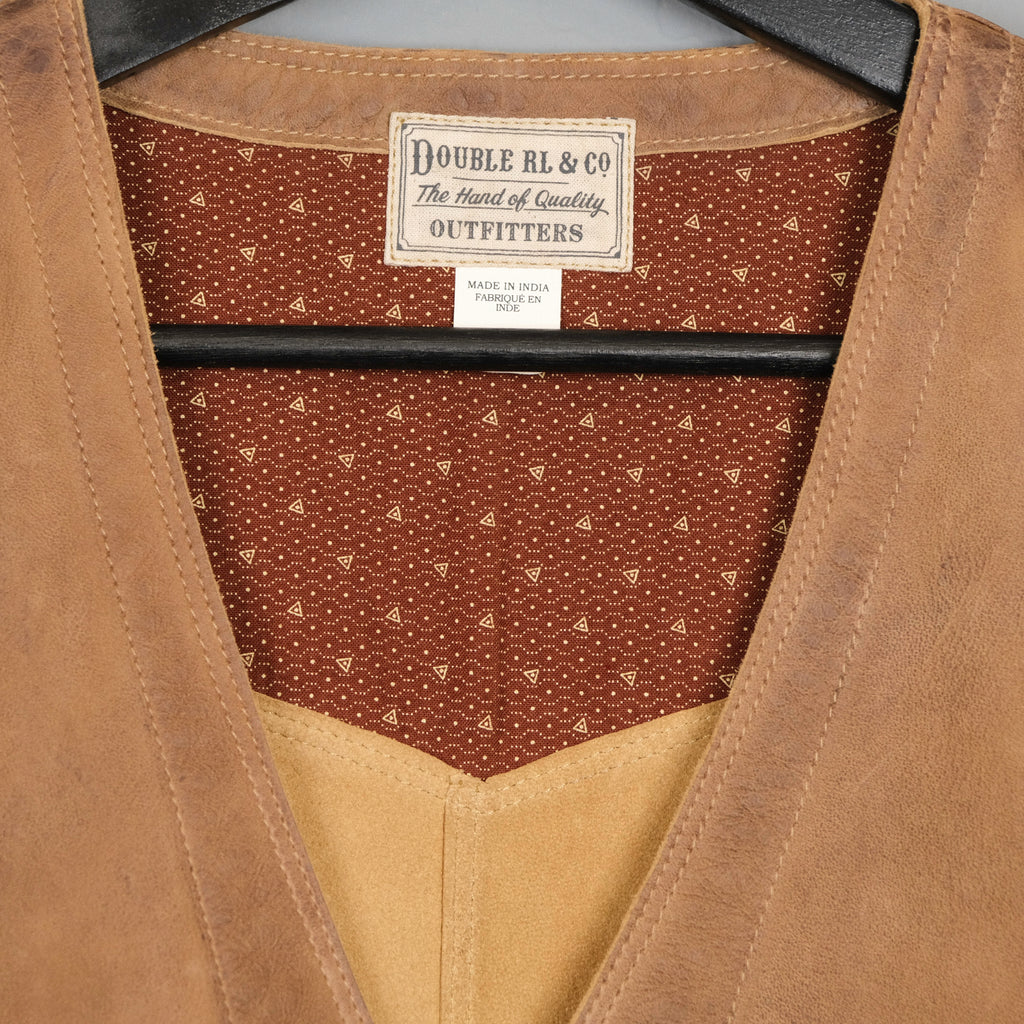RRL Hand-Embroidered Sheepskin Vest