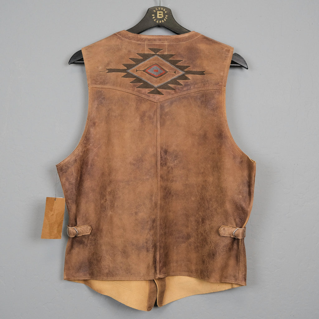 RRL Hand-Embroidered Sheepskin Vest