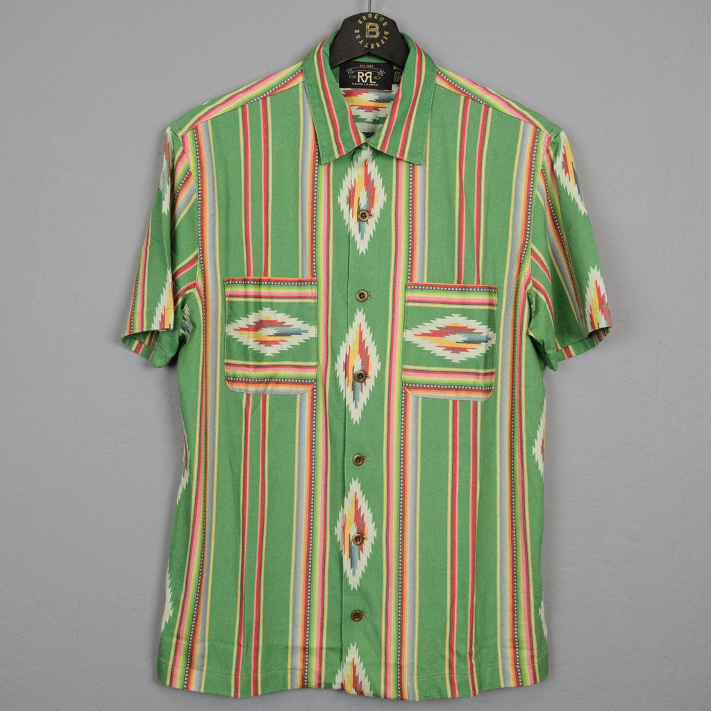 RRL Print Jersey Camp Shirt