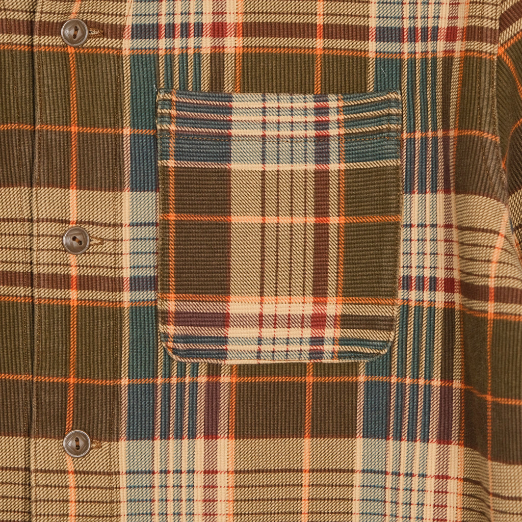 RRL Plaid-Print Corded Workshirt