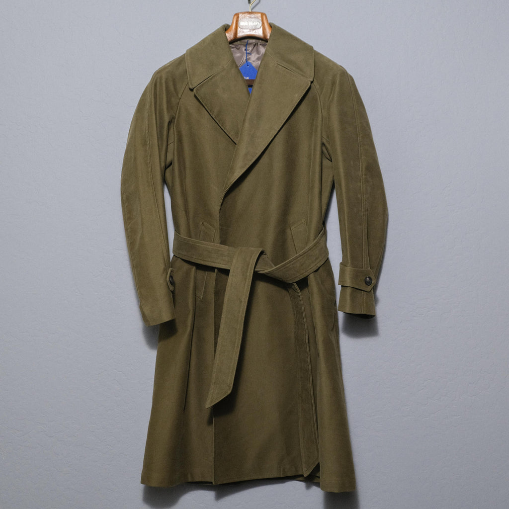 Ring Jacket Olive Moleskin Robe Coat