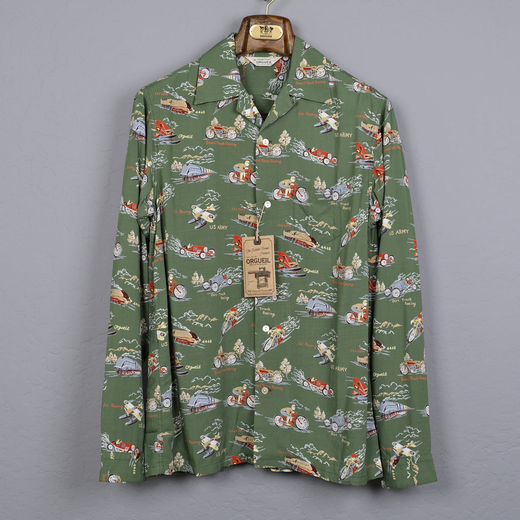 Orgueil Green Aloha Shirt