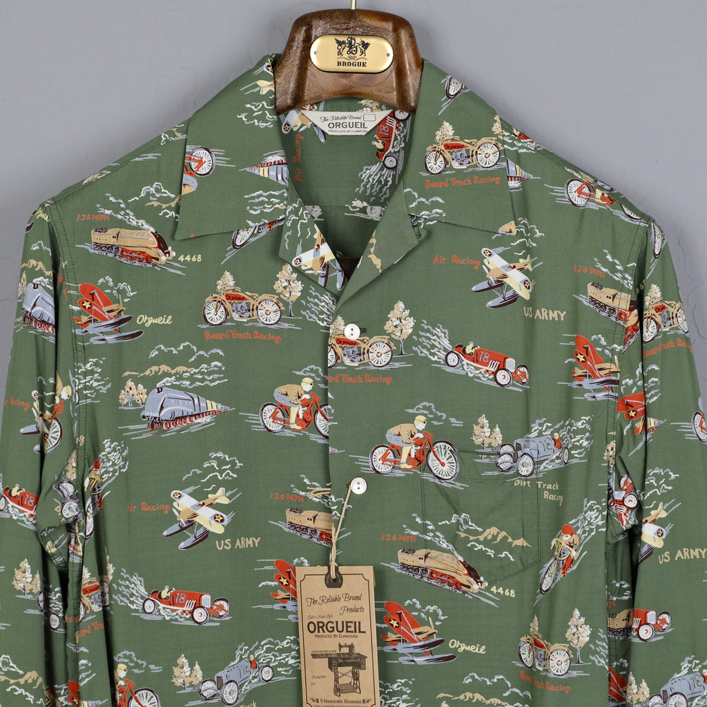 Orgueil Green Aloha Shirt