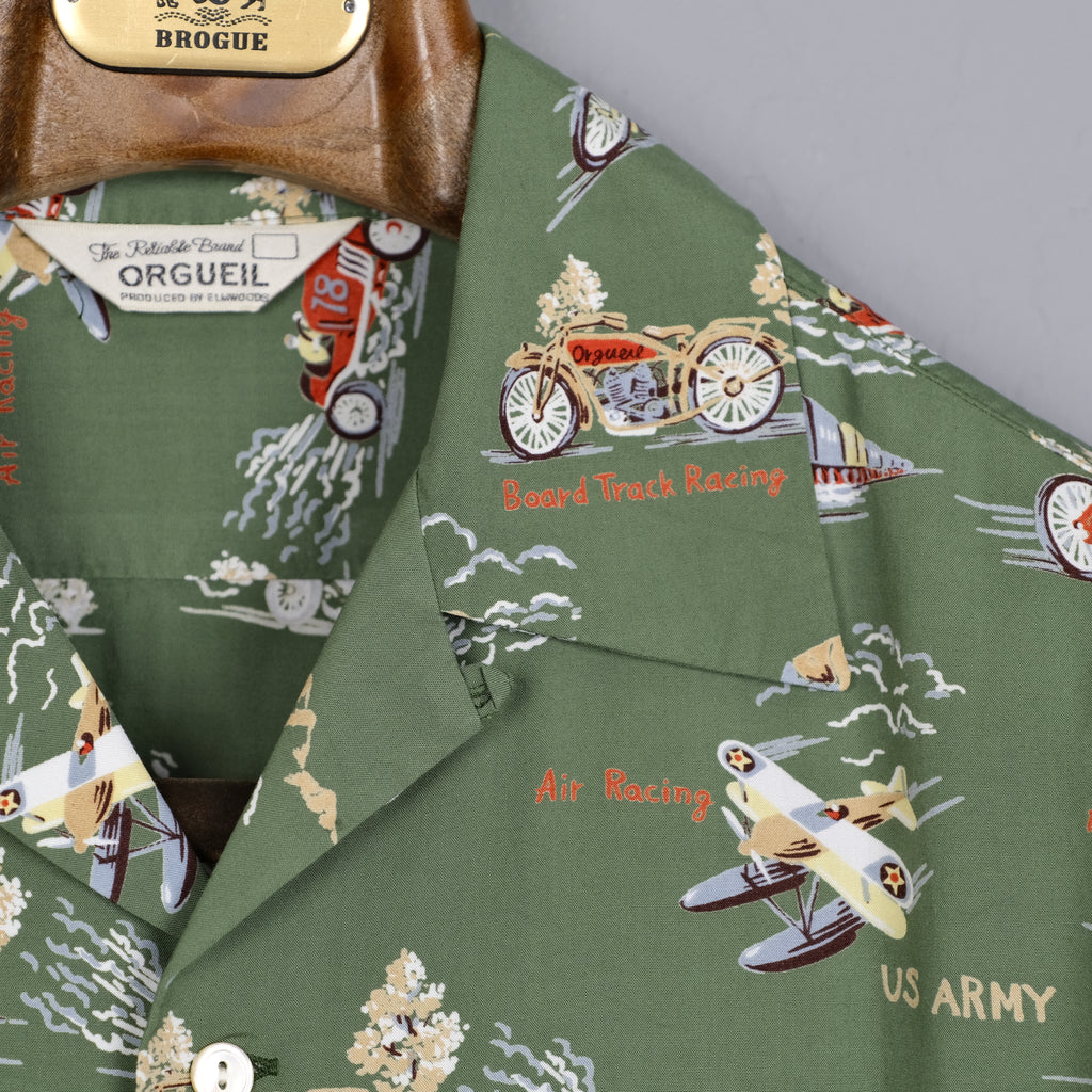 Orgueil Green Aloha Shirt