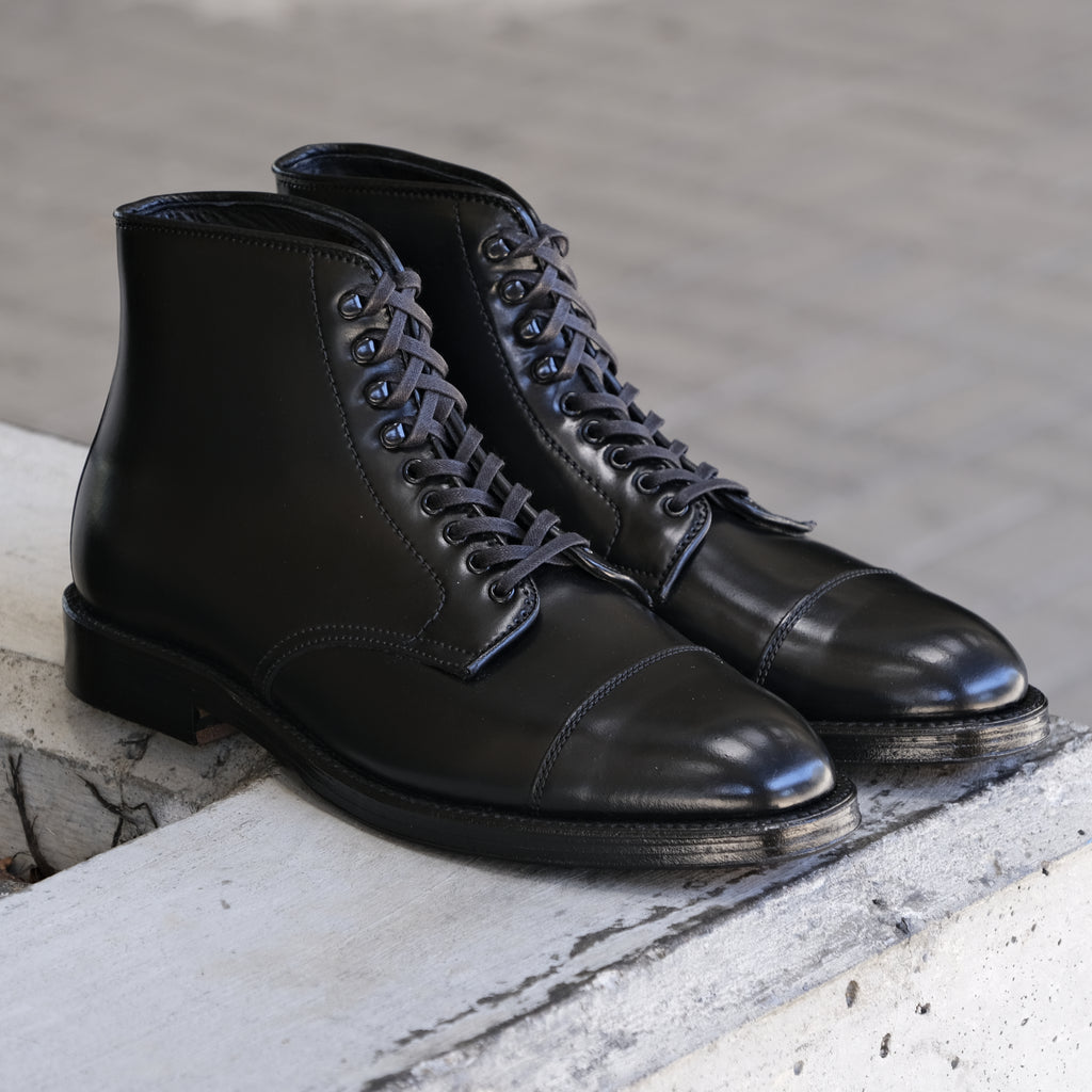 Alden x Brogue Clint Boot (Black Shell)