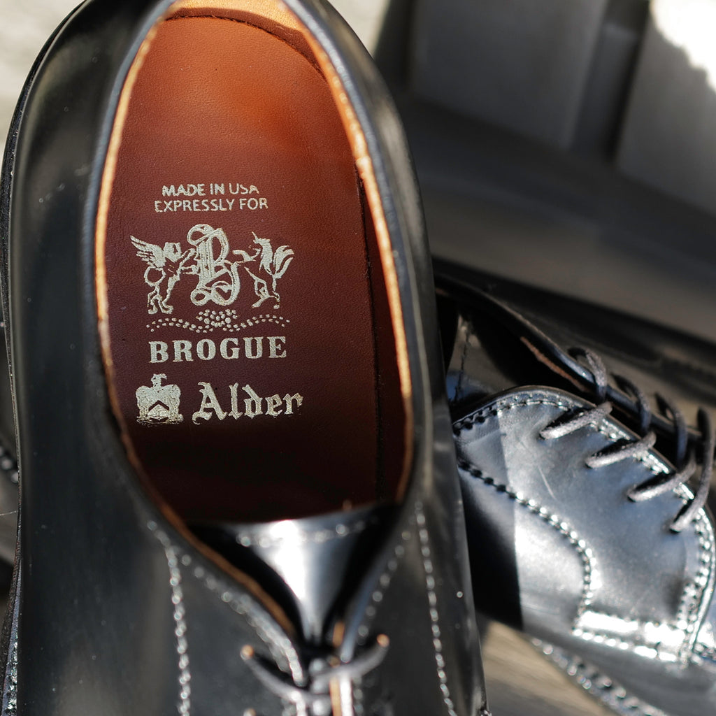 Alden x Brogue Azusa Blucher (Black Shell)