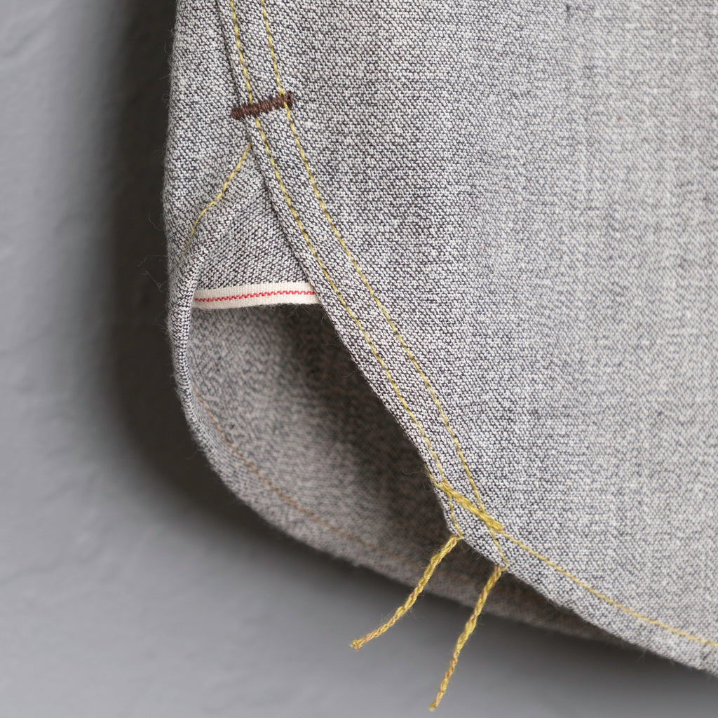 Freewheelers " Neal " Selvedge Chambray Shirt (White Pepper)