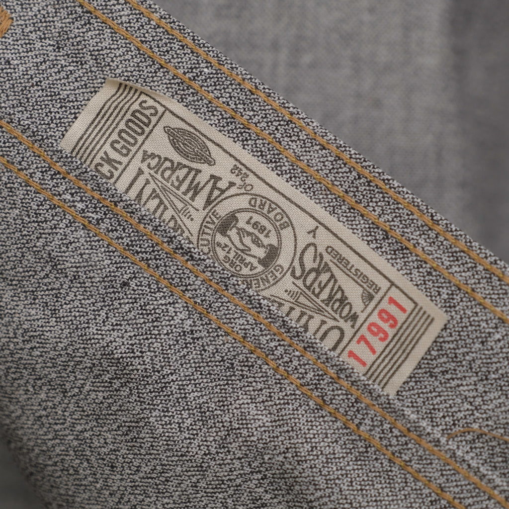 Freewheelers " Neal " Selvedge Chambray Shirt (White Pepper)