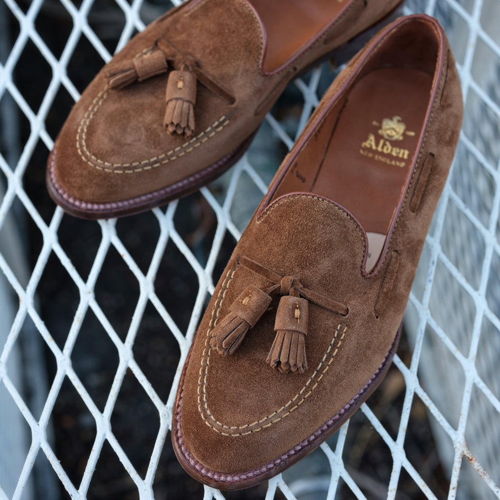 Alden Snuff Suede Tassel Loafer