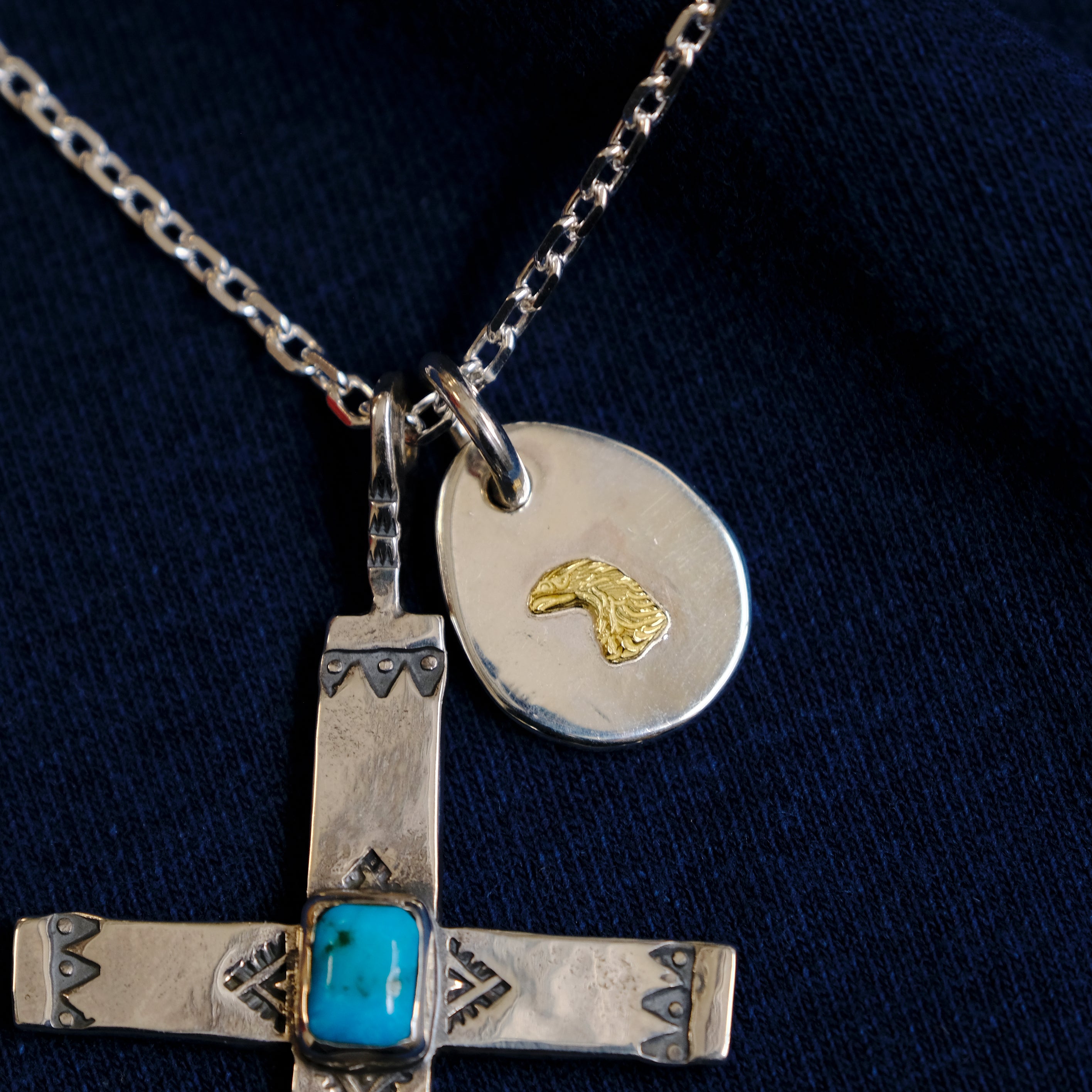 Larry Smith Turquoise Cross Necklace – BROGUE