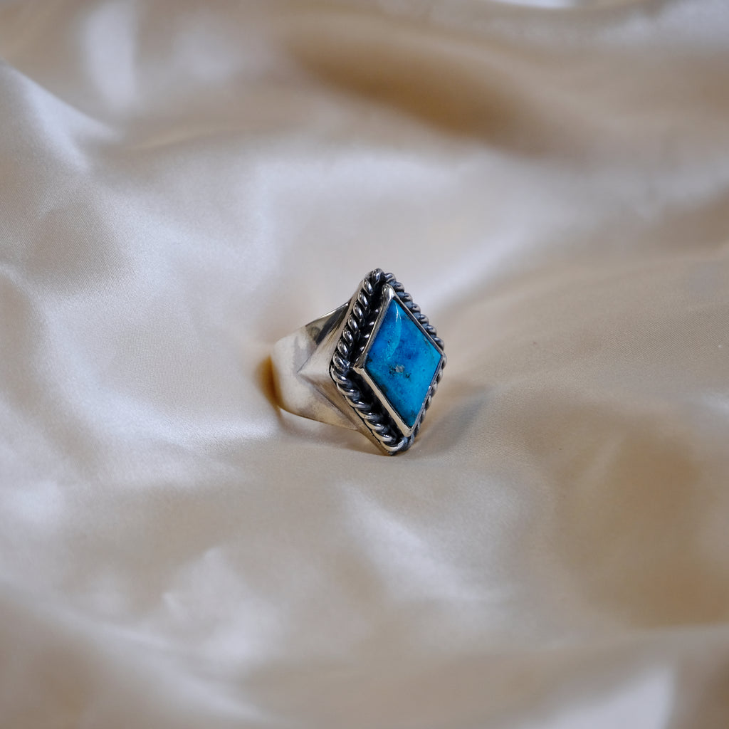 Larry Smith Lozenge Turquoise Ring