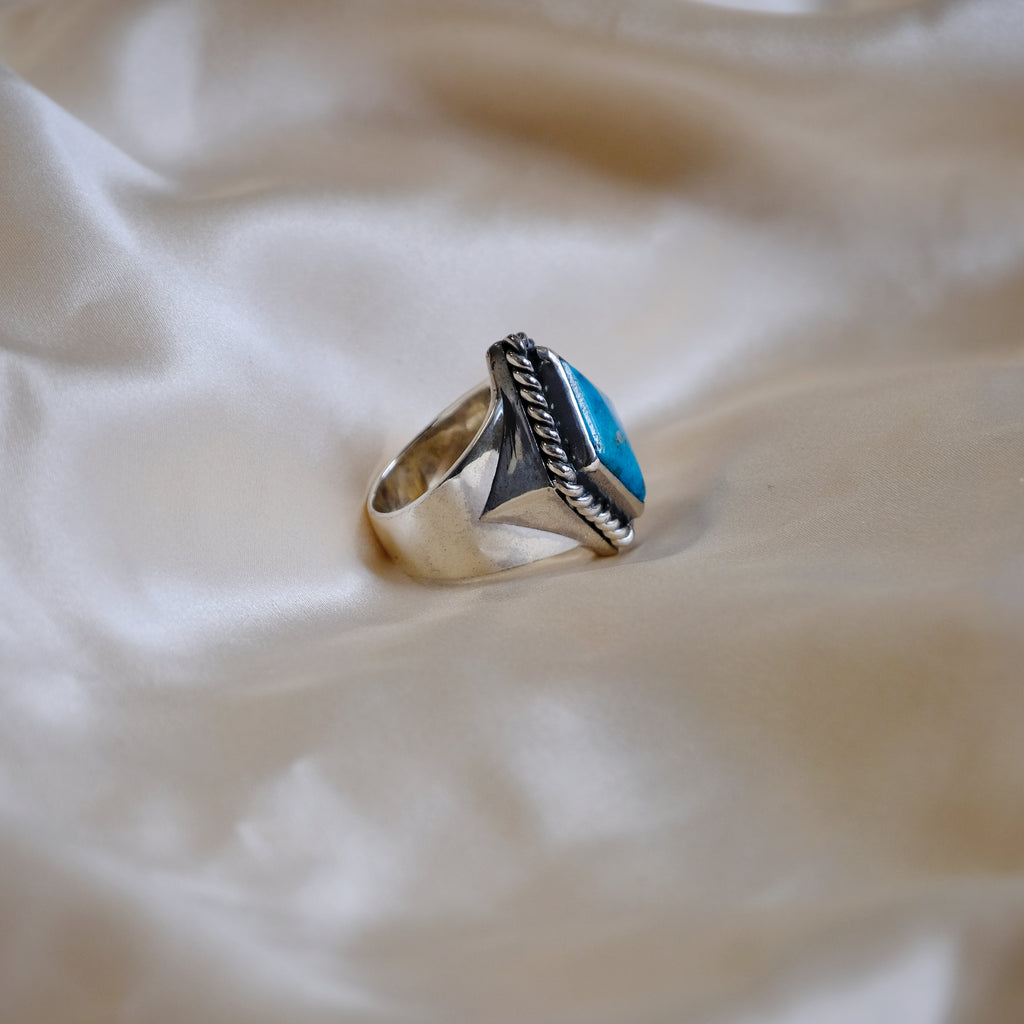 Larry Smith Lozenge Turquoise Ring