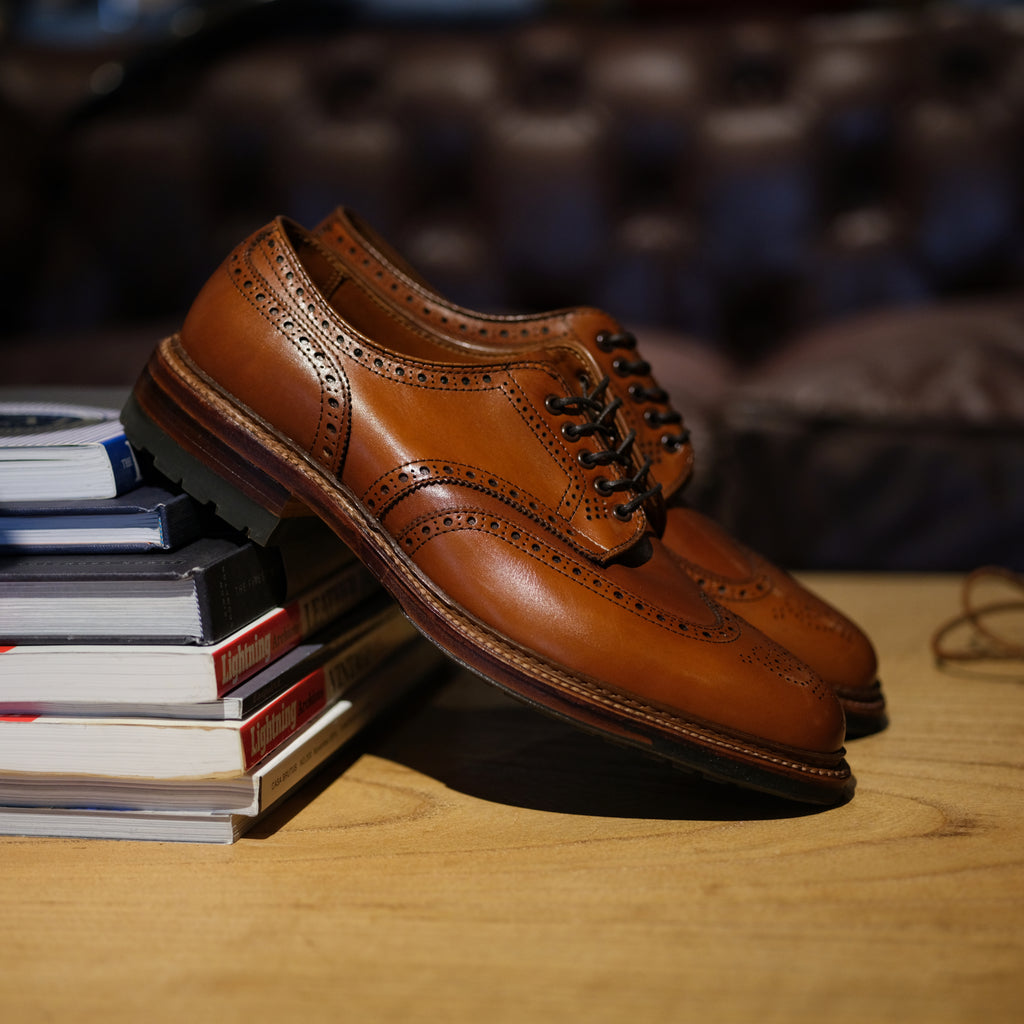 Alden x Brogue Cognac Short Wing Blucher