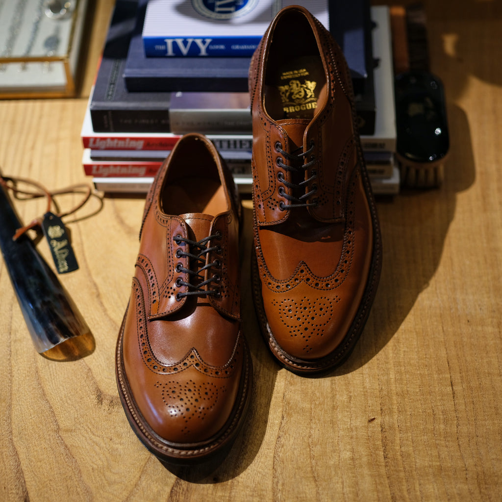 Alden x Brogue Cognac Short Wing Blucher