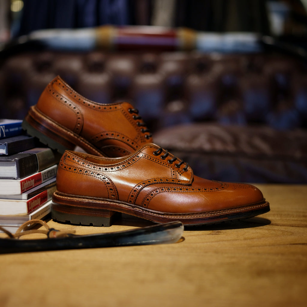 Alden x Brogue Cognac Short Wing Blucher